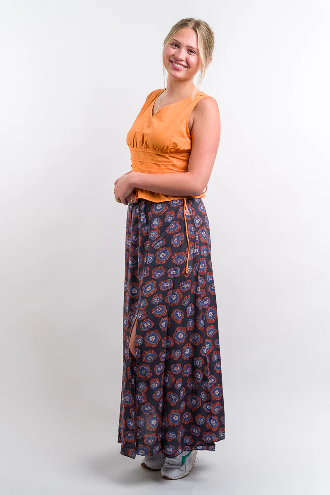 Native Youth Linen Blend Cami - Orange - Image 4