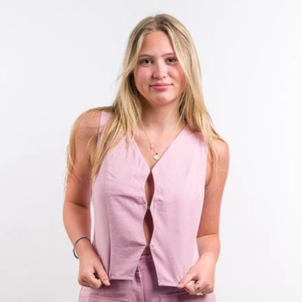 Native Youth Prita Linen Blend Cargo Short & Waistcoat - Purple - Image 10