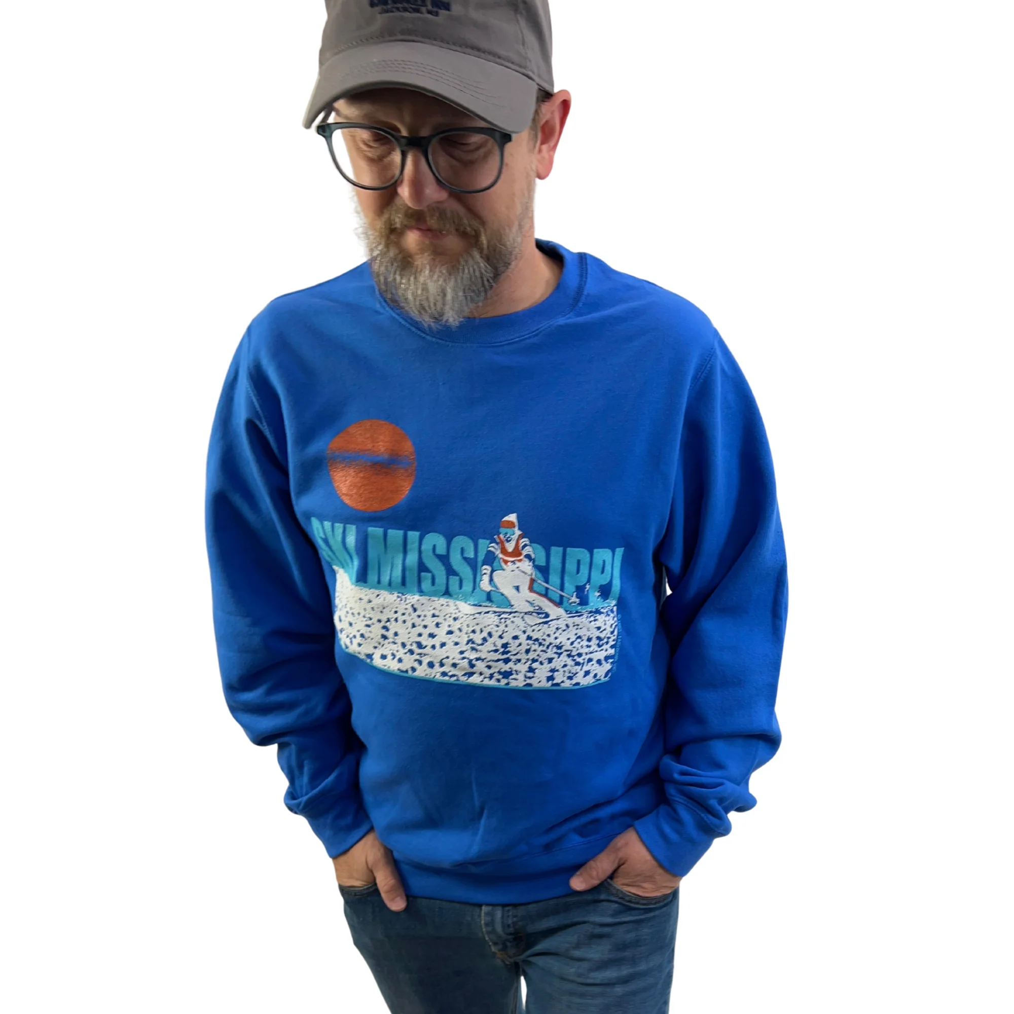 Ski Mississippi Limited Edition Royal & Navy Crew Neck - Image 3