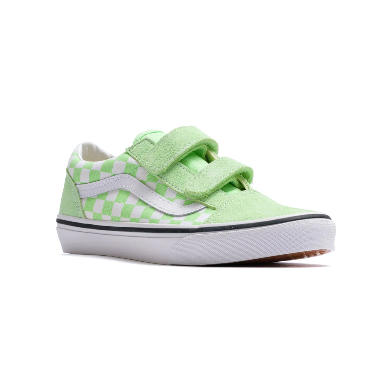 Vans Kids Old Skool V - Color Theory Checkerboard Pistachio Green - Image 3