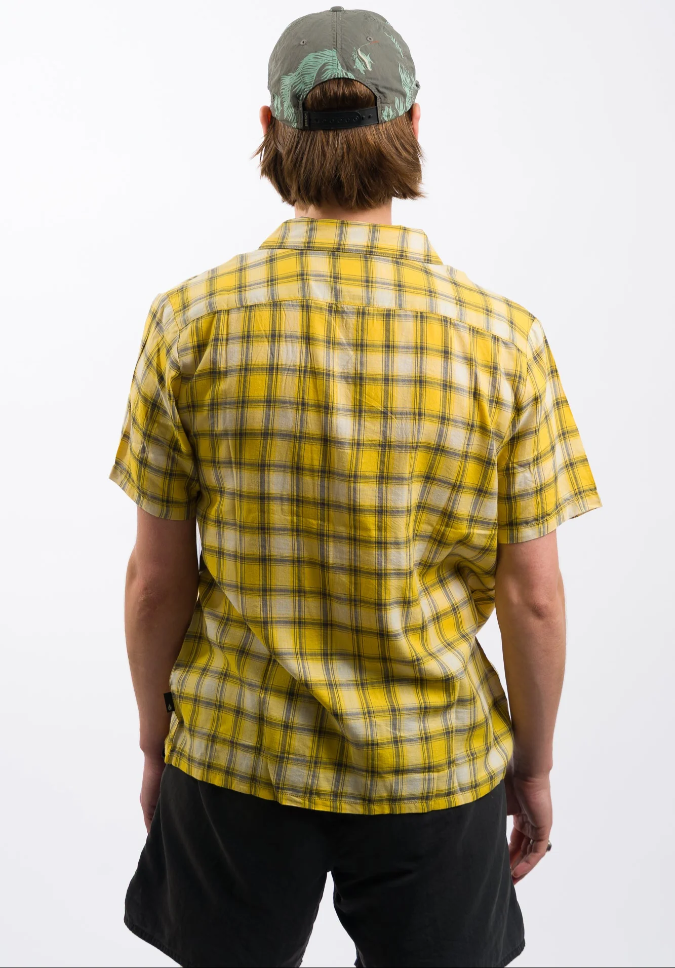 Volcom Stone Facet Woven Short Sleeve Shirt - Seedy Yellow - Image 4