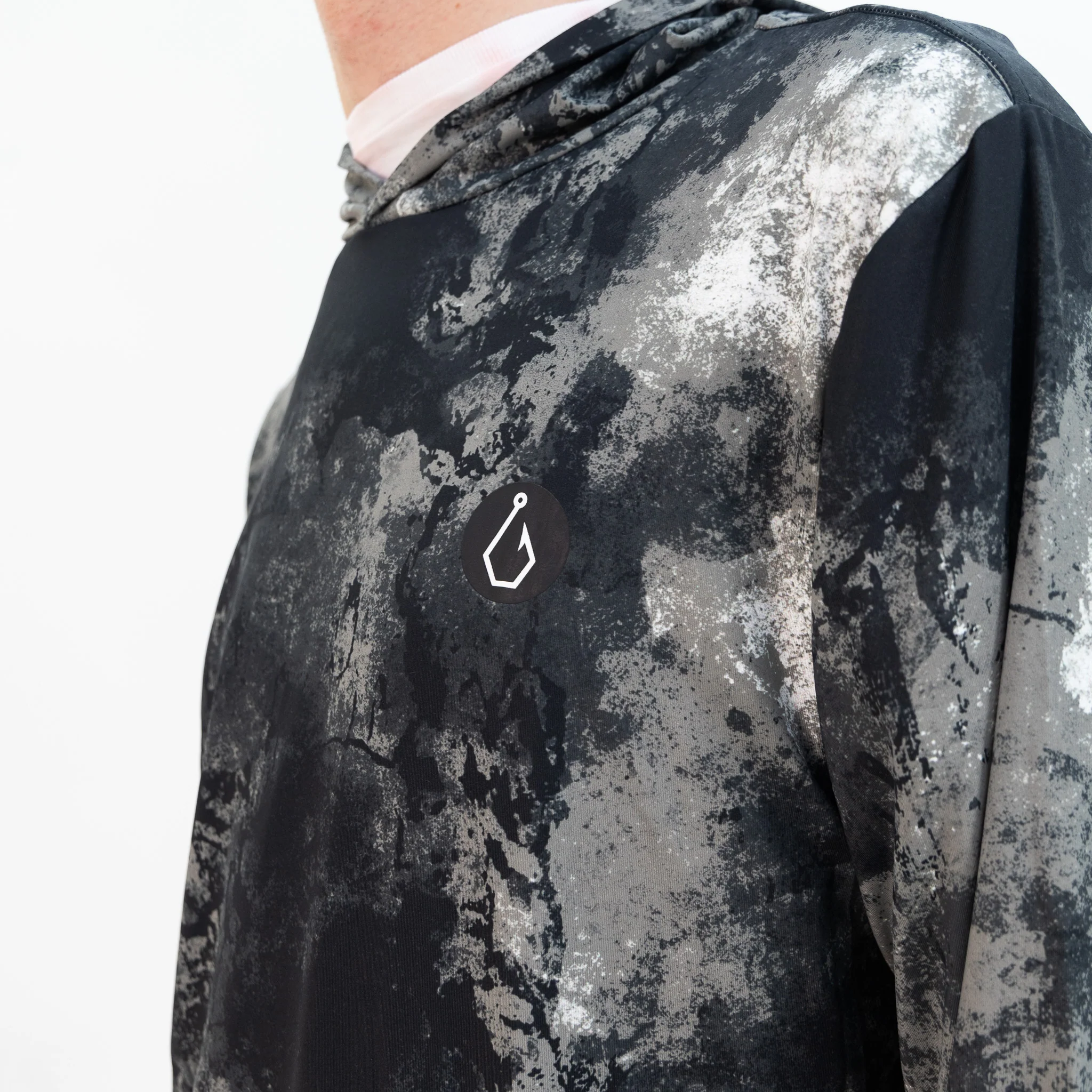 Volcom Surf Vitals Stack Hooded Long Sleeve Shirt - Black - Image 3