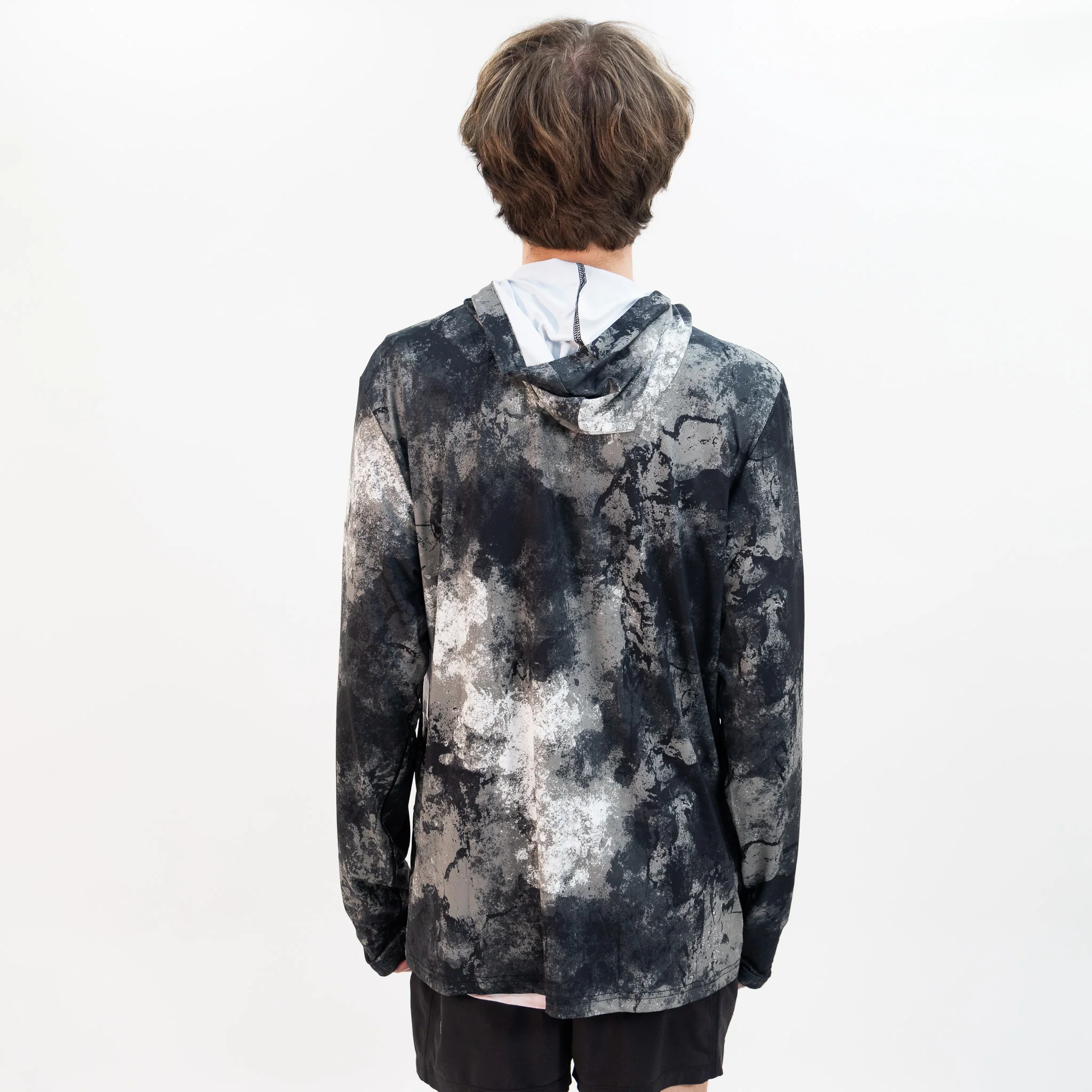 Volcom Surf Vitals Stack Hooded Long Sleeve Shirt - Black - Image 6