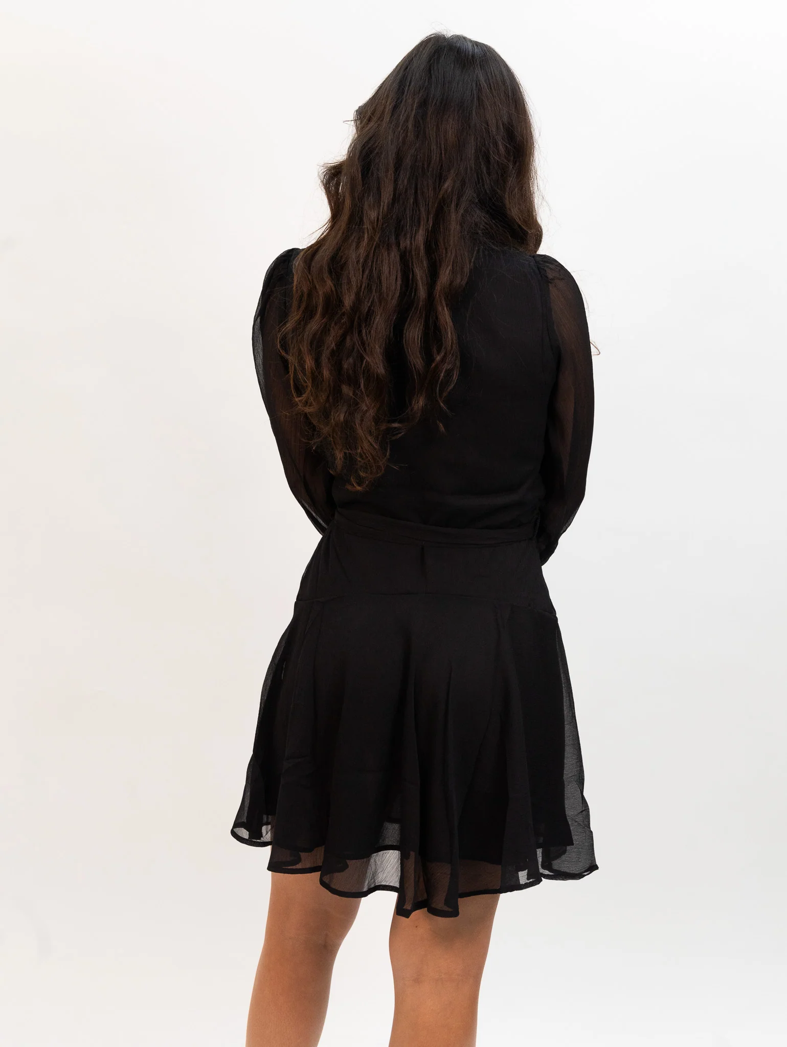 Wild Pony Short Black Wrap Dress - Black - Image 4