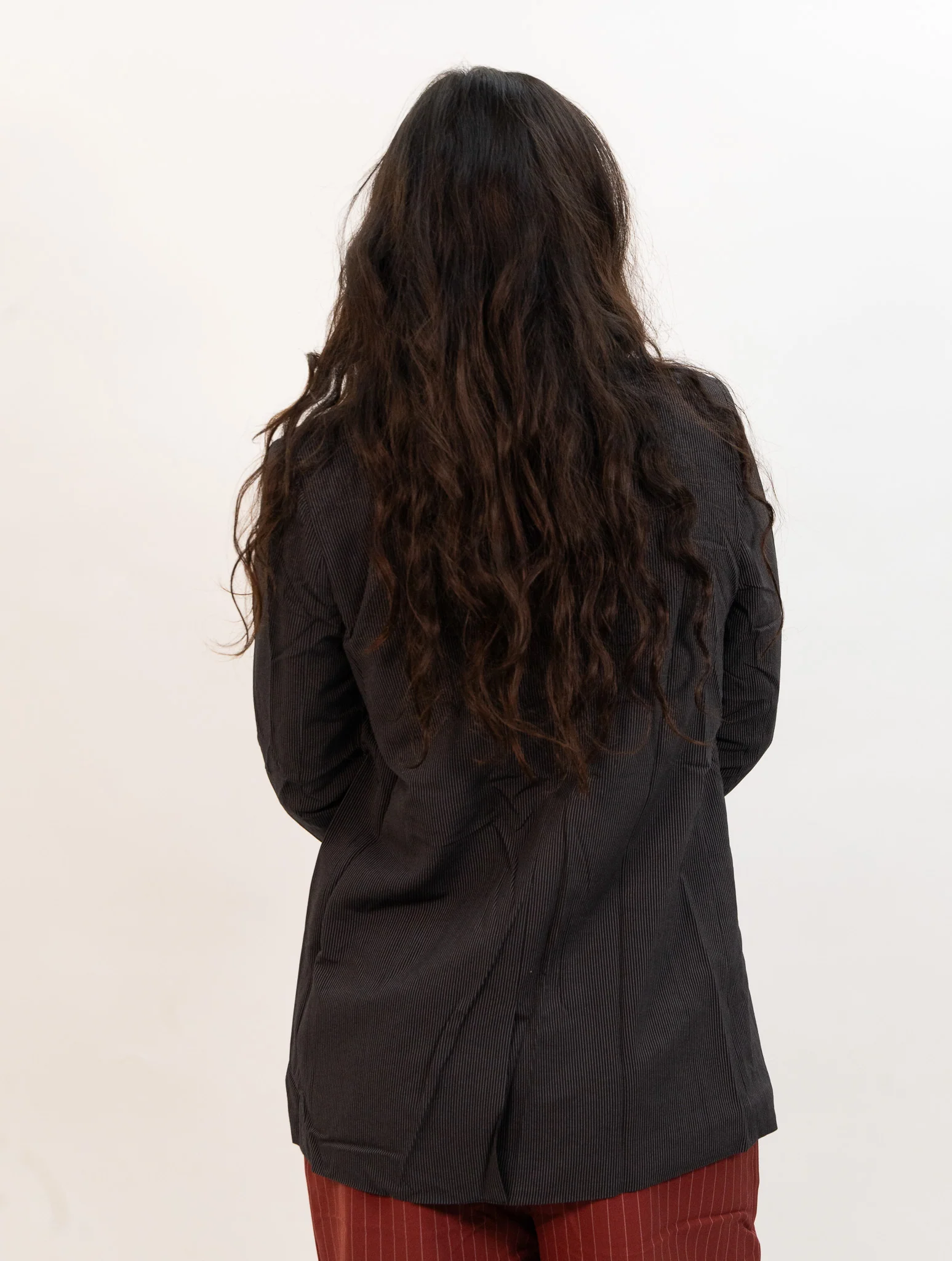 Wild Pony Pinstripe Suit Blazer - Black - Image 3